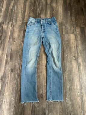 MOTHER Kids Light Blue Button-Fly Straight Jeans
